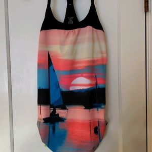 Sweaty Betty sailboat racerback athletic tank